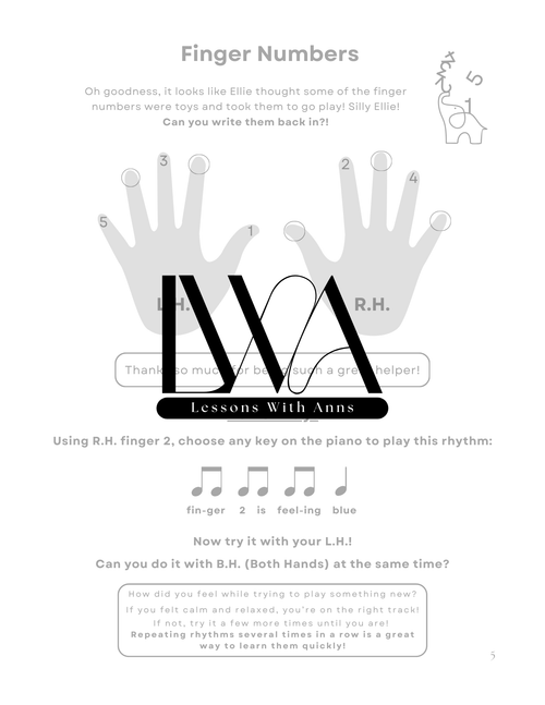Finger Numbers Freebie